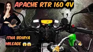 TVS Apache 160 4V 2024 Model Mileage Test On Highway | Shocking Result ||