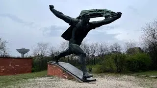 Heavy Rain Walk in Budapest Hungary's Memento Park 4K