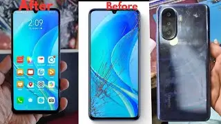 How to Restore Huawei Nova Y70 Cracked Screen Restoration | Huawei Y70 Broken  Panel Change