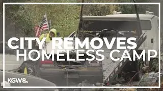 City removes homeless encampment in North Portland