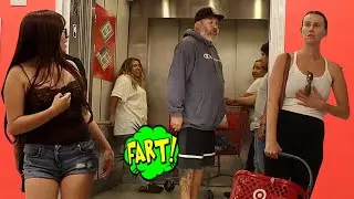 Funny Wet Fart Prank In Target | Wrong Elevator