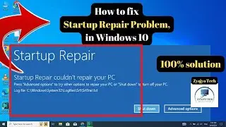 How to fix startup repair problems in windows?