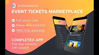 Event Tickets Marketplace app template, script, source code for sale - Commission Model