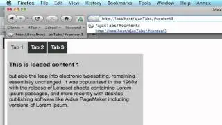 jQuery Ajax Tabs - load from url, onstate, and jquery on the tabs