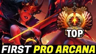 FIRST Queen of Pain ARCANA Pro gameplay by Top Immortal Rank Dota 2