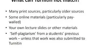 How to interpret the Turnitin originality report - Guidance for staff