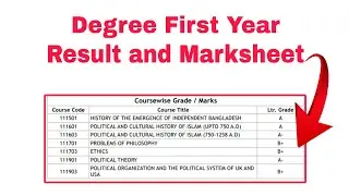 NU Degree First Year Marksheet Download | NU Degree 1st Year Marksheet | NU Degree Results