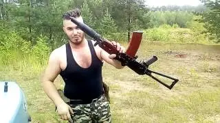 АКС-У от РОК. ПБС-4. Холостые 5,45 х 39 мм. Первые испытания ПБС-ки.