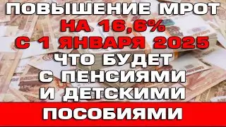 Повышение МРОТ на 16.6% с 1 января 2025 Что будет с пенсиями и детскими пособиями Новости