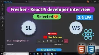 Front end developer interview 2024 | @procodrr | Fresher React js developer interview | selected 🥳