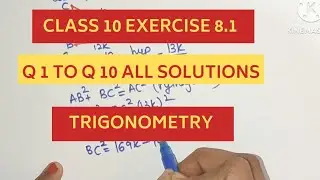 CBSE Class 10 Trigonometry Exercise 8.1 Q1 to Q10 | Answers to Ex 8.1 Q 1 to Q 10 NCERT