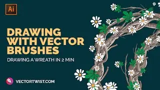 Drawing a Wreath in 2 Minutes with Vector Brushes in Illustrator