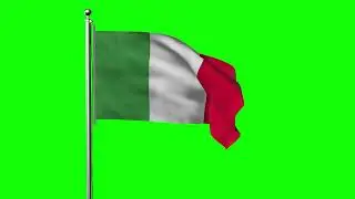 Green screen Footage | Italy Waving Flag Green Screen Animation | Royalty-Free