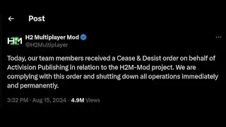 Activision Cease And Desisted The MW2 Remastered Mod...