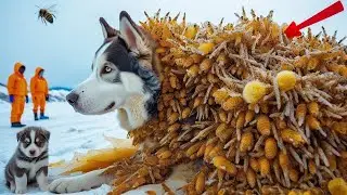 Siberian Husky Covered in Millions of Barnacles & Parasites Rescued by Heroic Team| Animal rescue