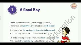 CLASS 3RD || ENGLISH || CHAPTER 1|| A GOOD BOY