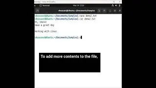 Linux Tutorial:03 - Create a file using nano editor 