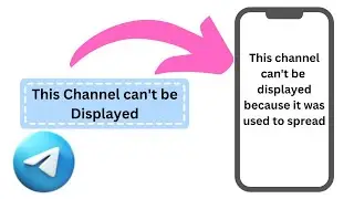 This Channel cannot be displayed as it was used to error fixed