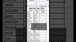 How to find exact matches #exceltutoring  #excelformula #microsoftexcel