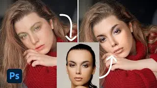 Swap face in complex perspective in photoshop |  photoshop tutorial