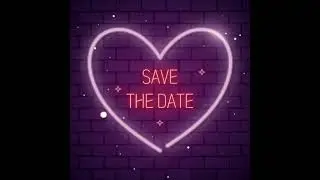 Neon sign backdrop, save the date neon backdrop (only for subscribers)