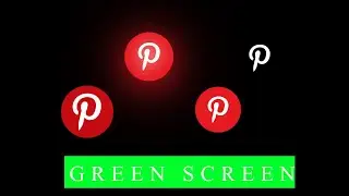 Pinterest Animated Icon - Green Screen Video - Stock Video Footage - No Copyright Animated Videos