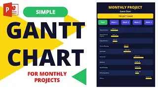 Create Gantt Chart for Monthly Projects  in PowerPoint | Tutorial 1017 | Free Template