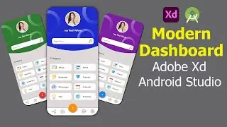 Xd Android Modern dashboard Screen Design Ui Tutorial | Adobe Xd to Android Studio Xml Tutorial 6