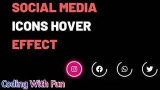 Social Media Icon Hover Animation | coding with fun