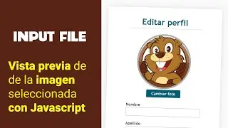 Preview de IMAGEN al elegirla en un INPUT de tipo FILE  |  #Javascript