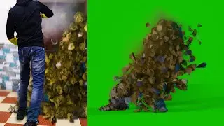 Human Body Explosion Green Screen