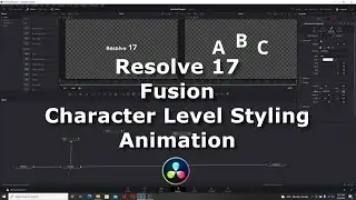 Resolve 17 | Fusion Character Level Styling Animation