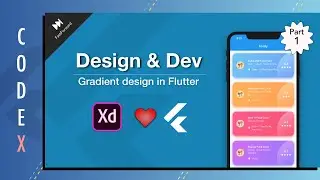 Flutter UI Design || Adobe XD gradient theme