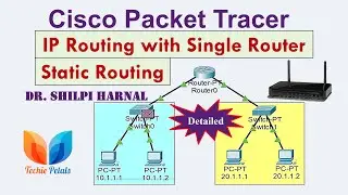 IP Routing with Single Router with cisco packet tracer | Default Routing | Simulating Routing