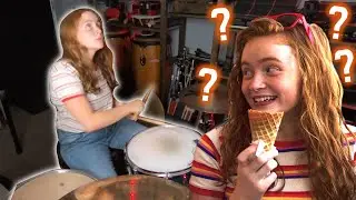 Sadie Sink/Max from Stranger Things Plays Drums to NeverEnding Story??