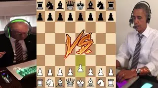 Chess 1v1 Obama vs Trumpf (Queen's Gambit meme)