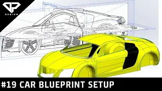 Learning Solidworks #19 : How to set up Car Blueprints for Surfacing | Surfacing | DP DESIGN