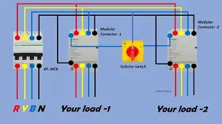 two modular contactor connection in three phase