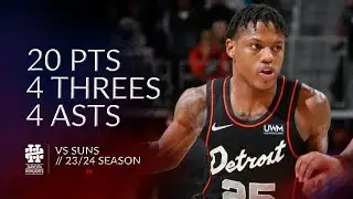 Marcus Sasser 20 pts 4 threes 4 asts vs Suns 23/24 season