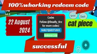 NEW ALL WORKING CODES FOR | CAT PIECE IN AUGUST 2024! ROBLOX CAT PIECE | CODES