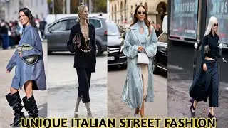 NOVEMBER 2024 MILAN STREET STYLE 🍁FALL OUTFITS ITALIAN FASHION 🇮🇹 UNIQUE ITALIAN STREET FASHION