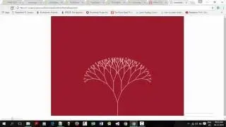 Try#1 Fractal tree Using java-script and html 5, Use of Recursion!