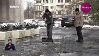 Как ведется уборка снега в Алматы 4 ноября 2021 года (04.11.21)