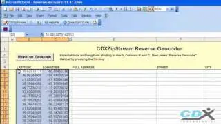 Reverse Geocode Template for Microsoft Excel