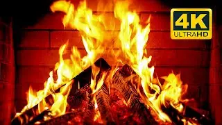 🔥 Cozy Fireplace 4K (12 HOURS). Fireplace with Crackling Fire Sounds. Fireplace Burning 4K