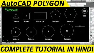 POLYGON || Polygon Command in AutoCAD || AutoCAD FULL Tutorial for Beginners