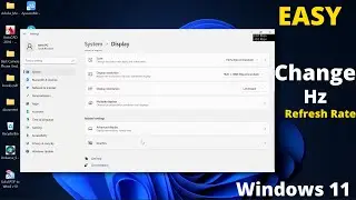 How to change HZ on monitor windows 11 | change monitor refresh rate windows 11