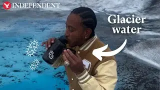 Ludacris drinks a cup of glacier water, which is known for containing frozen bacteria and parasites