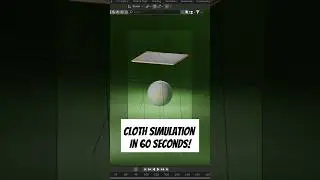 How To Make A Cloth Simulation in 60 seconds #blender #shorts #blender3dmodelling