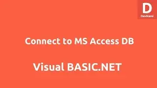 Connect MS Access Database to VB.Net Application